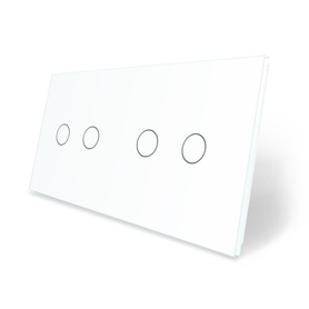 Panel szklany 2+2 biały WELAIK
