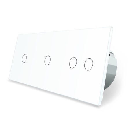 Włącznik dotykowy 1+1+2 biały zestaw WELAIK (1)