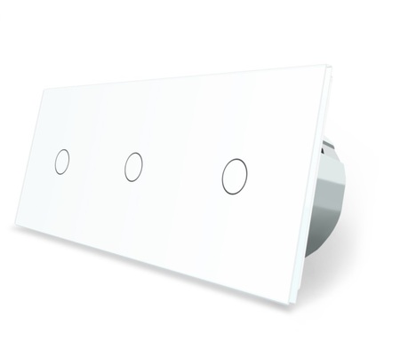 Włącznik dotykowy 1+1+1 biały zestaw WELAIK (1)