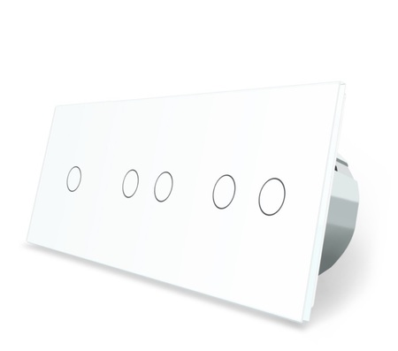 Włącznik dotykowy 1+2+2 biały zestaw WELAIK (1)